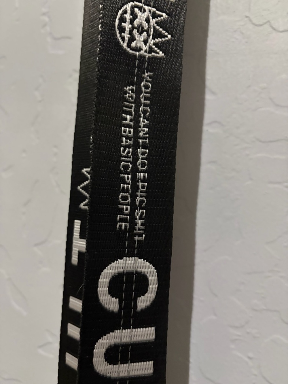 CULT Black Logo Lanyard with White Print - Picture 3 of 4